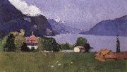 Max Buri Brienzersee-Landschaft oil painting reproduction